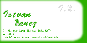 istvan mancz business card